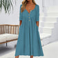 New Arrivals🛍️Women's V-Neck Button Pleated Dress