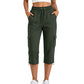 Must-Have🔥👖 Practical Cargo Capris – Side Pockets & Easy Pairing with Tees or Tanks