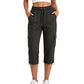 Must-Have🔥👖 Practical Cargo Capris – Side Pockets & Easy Pairing with Tees or Tanks