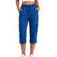 Must-Have🔥👖 Practical Cargo Capris – Side Pockets & Easy Pairing with Tees or Tanks