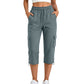Must-Have🔥👖 Practical Cargo Capris – Side Pockets & Easy Pairing with Tees or Tanks