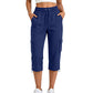 Must-Have🔥👖 Practical Cargo Capris – Side Pockets & Easy Pairing with Tees or Tanks