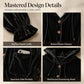 Women's Velvet Hoodie Jacket with Ruffle Sleeve