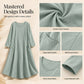 Women's Solid Color Long Sleeve Dress