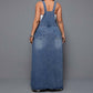 Women's Plus Size Denim Overall Maxi Dress