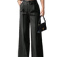 Women's High-Waist Wide-Leg Pants with Belt