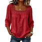 Women’s Square Neck Lace Crochet Blouse