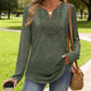 Women’s Elegant V-Neck Long Sleeve Top