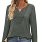 Women’s Elegant V-Neck Long Sleeve Top