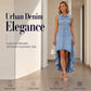 Women's Sleeveless Denim Dress with Asymmetrical Hem