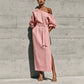 Women's Elegant One-Shoulder Belted Dress