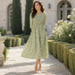 Women's Smocked Floral Print Dress