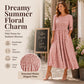 Women's Smocked Floral Print Dress