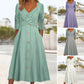 Women's Fashionable Elbowlength Sleeve Midi Dress