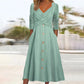 Women's Fashionable Elbowlength Sleeve Midi Dress