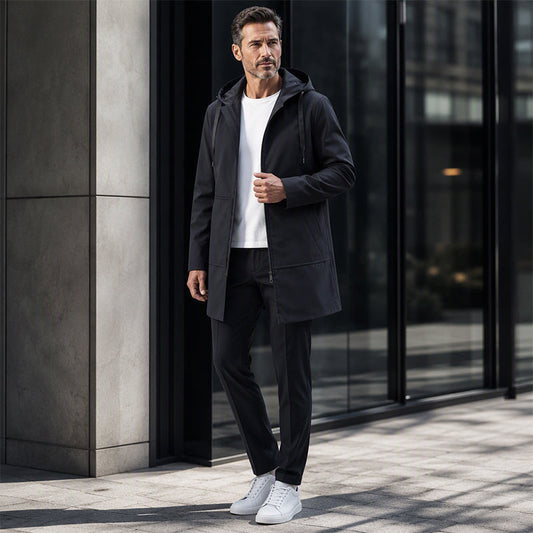 Bestseller🏆🧥 Men's Hooded Mid-Length Jacket – Durable Comfort & All-Day Wearability for Every Occasion