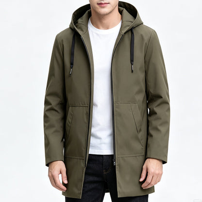 Bestseller🏆🧥 Men's Hooded Mid-Length Jacket – Durable Comfort & All-Day Wearability for Every Occasion