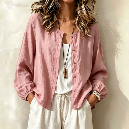 👚New Arrivals - Women's Loose Solid Color Button Down Shirt