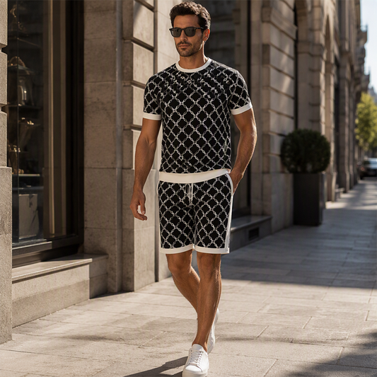👕New Arrivals - Men's Breathable Shorts Set with Abstract Graphic