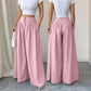 Women's High-Waist Pleated Wide-Leg Pants