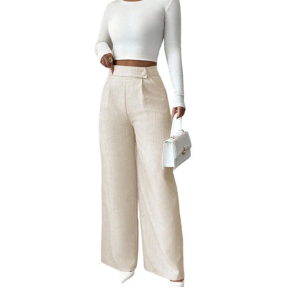 👖New Arrivals - Women's Elegant  High Waist Wide Leg Pants