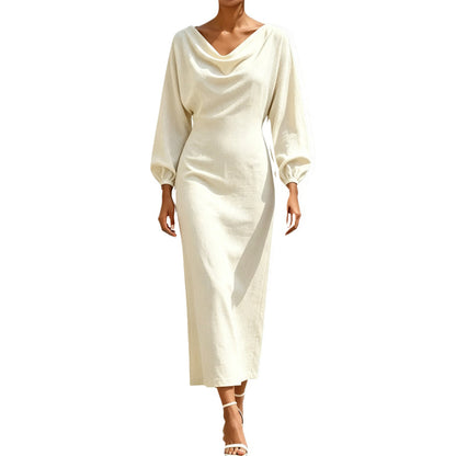 Women's Elegant Cowl Neck Dress