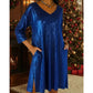 Women's Sparkle Sequin V-Neck Dress