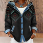 🧥Seasonal Style - Button-Front Hooded Jacket – Textured Patchwork Detail & Relaxed Silhouette for Everyday Looks