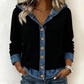 🧥Seasonal Style - Button-Front Hooded Jacket – Textured Patchwork Detail & Relaxed Silhouette for Everyday Looks