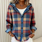 🧥Seasonal Style - Button-Front Hooded Jacket – Textured Patchwork Detail & Relaxed Silhouette for Everyday Looks