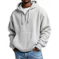 Trending Now⭐👕 Quarter-Zip Hoodie with Kangaroo Pocket – Knit Fabric & Loose Athletic Fit for Effortless Sporty Style