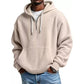 Trending Now⭐👕 Quarter-Zip Hoodie with Kangaroo Pocket – Knit Fabric & Loose Athletic Fit for Effortless Sporty Style