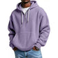 Trending Now⭐👕 Quarter-Zip Hoodie with Kangaroo Pocket – Knit Fabric & Loose Athletic Fit for Effortless Sporty Style