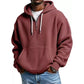 Trending Now⭐👕 Quarter-Zip Hoodie with Kangaroo Pocket – Knit Fabric & Loose Athletic Fit for Effortless Sporty Style