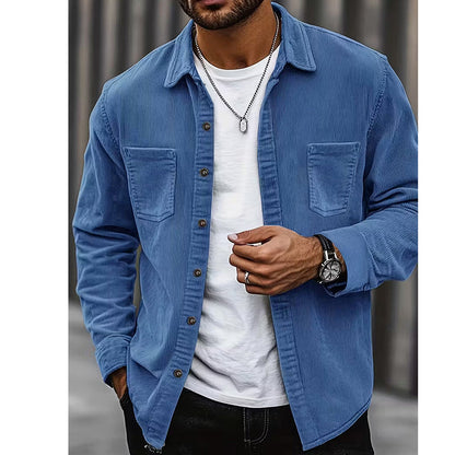 🧥New Arrivals - Long Sleeve Button-Front Shirt – Versatile Wear as Standalone or Light Jacket Over Tee