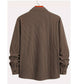 🧥New Arrivals - Long Sleeve Button-Front Shirt – Versatile Wear as Standalone or Light Jacket Over Tee