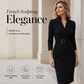 👗Seasonal Style - High-Density Suiting Midi Dress – Elegant Drape & Slimming Effect for Modern Women