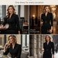 👗Seasonal Style - High-Density Suiting Midi Dress – Elegant Drape & Slimming Effect for Modern Women
