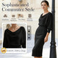 Trending Now⭐👗 Waist-Cinching Midi Dress with Unique Neckline – Flattering Slimming Silhouette for Effortless Elegance
