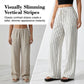 Women's Striped Drawstring Wide-Leg Pants