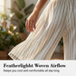 Women's Striped Drawstring Wide-Leg Pants