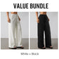 Women's Striped Drawstring Wide-Leg Pants