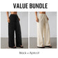 Women's Striped Drawstring Wide-Leg Pants