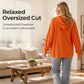 👚Seasonal Style - Hooded Waffle Sweatshirt with Reinforced Drawstring – Versatile Layer for Any Casual Occasion