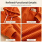 👚Seasonal Style - Hooded Waffle Sweatshirt with Reinforced Drawstring – Versatile Layer for Any Casual Occasion