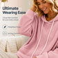 👚Seasonal Style - Hooded Waffle Sweatshirt with Reinforced Drawstring – Versatile Layer for Any Casual Occasion