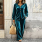 Bestseller🏆👚 Velvet 2-Piece Loungewear – Timeless Comfort & Effortless Coordination for Every Look