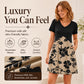 Women's V Neck Short Sleeve Midi Dress