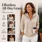 👚Seasonal Style - Zip Neck Hooded Sweatshirt – Easy Pull-On Style & All-Day Comfort for Any Look