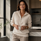👚Seasonal Style - Zip Neck Hooded Sweatshirt – Easy Pull-On Style & All-Day Comfort for Any Look